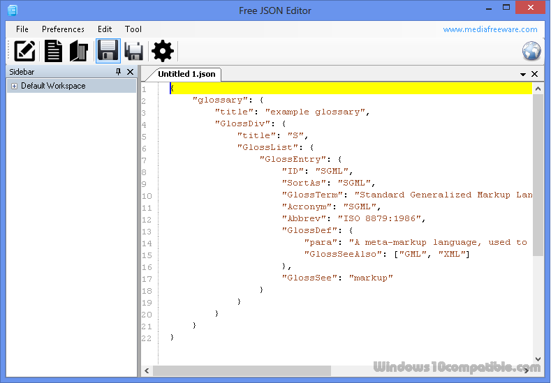 json editor download perl
